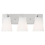 Upson Bathroom Vanity Light - Chrome / Clear / White Painted
