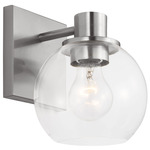 Rito Wall Sconce - Brushed Nickel / Clear