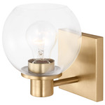 Rito Wall Sconce - Satin Brass / Clear