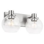 Rito Bathroom Vanity Light - Brushed Nickel / Clear