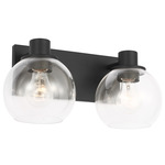 Rito Bathroom Vanity Light - Midnight Black / Clear