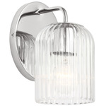Eisele Wall Sconce - Chrome / Clear Ribbed