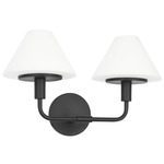 Mendota Bathroom Vanity Light - Midnight Black / Opal Etched