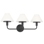 Mendota Bathroom Vanity Light - Midnight Black / Opal Etched
