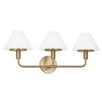 Mendota Bathroom Vanity Light - Satin Brass / Opal Etched