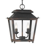 Abingdon Pendant - Antique Black / Clear