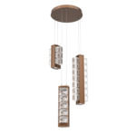 Tessera Round Multi Light Pendant - Burnished Bronze / Tessera Orb Cast Glass