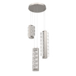 Tessera Round Multi Light Pendant - Beige Silver / Tessera Orb Cast Glass
