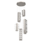 Tessera Round Multi Light Pendant - Beige Silver / Tessera Orb Cast Glass