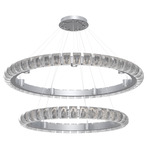 Tessera Two Tier Ring Chandelier - Classic Silver / Tessera Orb Cast Glass