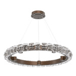 Tessera Ring Chandelier - Burnished Bronze / Tessera Facet Cast Glass