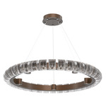 Tessera Ring Chandelier - Burnished Bronze / Tessera Orb Cast Glass