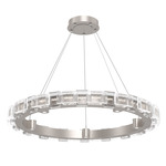 Tessera Ring Chandelier - Beige Silver / Tessera Tetro Cast Glass