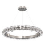Tessera Ring Chandelier - Beige Silver / Tessera Facet Cast Glass