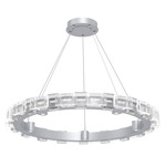 Tessera Ring Chandelier - Classic Silver / Tessera Tetro Cast Glass