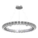 Tessera Ring Chandelier - Classic Silver / Tessera Orb Cast Glass