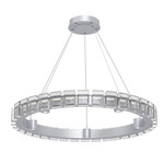Tessera Ring Chandelier - Classic Silver / Tessera Pave Cast Glass