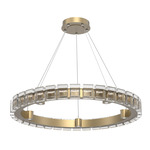 Tessera Ring Chandelier - Gilded Brass / Tessera Pave Cast Glass