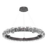 Tessera Ring Chandelier - Graphite / Tessera Facet Cast Glass