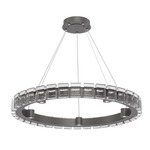 Tessera Ring Chandelier - Graphite / Tessera Pave Cast Glass