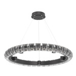 Tessera Ring Chandelier - Matte Black / Tessera Orb Cast Glass