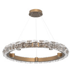 Tessera Ring Chandelier - Novel Brass / Tessera Facet Cast Glass