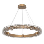 Tessera Ring Chandelier - Novel Brass / Tessera Pave Cast Glass