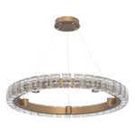 Tessera Ring Chandelier - Novel Brass / Tessera Wave Cast Glass