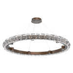 Tessera Ring Chandelier - Burnished Bronze / Tessera Facet Cast Glass