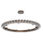 Tessera Ring Chandelier - Burnished Bronze / Tessera Orb Cast Glass