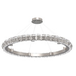 Tessera Ring Chandelier - Beige Silver / Tessera Facet Cast Glass