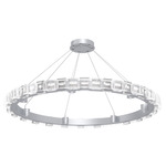 Tessera Ring Chandelier - Classic Silver / Tessera Tetro Cast Glass