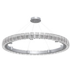Tessera Ring Chandelier - Classic Silver / Tessera Wave Cast Glass