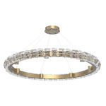 Tessera Ring Chandelier - Gilded Brass / Tessera Facet Cast Glass