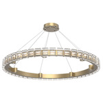 Tessera Ring Chandelier - Gilded Brass / Tessera Pave Cast Glass