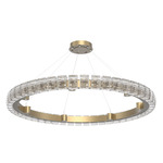 Tessera Ring Chandelier - Gilded Brass / Tessera Wave Cast Glass