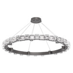 Tessera Ring Chandelier - Graphite / Tessera Tetro Cast Glass