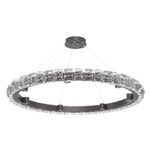 Tessera Ring Chandelier - Graphite / Tessera Facet Cast Glass