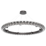 Tessera Ring Chandelier - Graphite / Tessera Orb Cast Glass