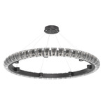 Tessera Ring Chandelier - Matte Black / Tessera Orb Cast Glass