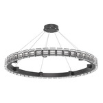 Tessera Ring Chandelier - Matte Black / Tessera Pave Cast Glass