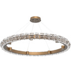 Tessera Ring Chandelier - Novel Brass / Tessera Facet Cast Glass
