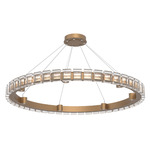 Tessera Ring Chandelier - Novel Brass / Tessera Pave Cast Glass