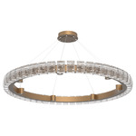 Tessera Ring Chandelier - Novel Brass / Tessera Wave Cast Glass