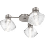 Mesa Hub & Spoke Ceiling Flush / Wall Sconce - Beige Silver / Mesa Clear