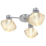 Mesa Hub & Spoke Ceiling Flush / Wall Sconce - Classic Silver / Mesa Amber