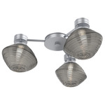Mesa Hub & Spoke Ceiling Flush / Wall Sconce - Classic Silver / Mesa Smoke