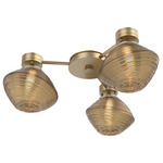 Mesa Hub & Spoke Ceiling Flush / Wall Sconce - Gilded Brass / Mesa Bronze