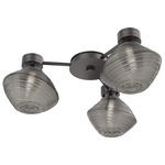 Mesa Hub & Spoke Ceiling Flush / Wall Sconce - Graphite / Mesa Smoke