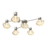 Mesa Hub & Spoke Ceiling Flush / Wall Sconce - Beige Silver / Mesa Amber